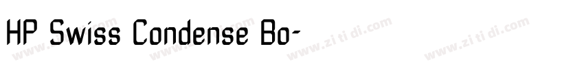 HP Swiss Condense Bo字体转换